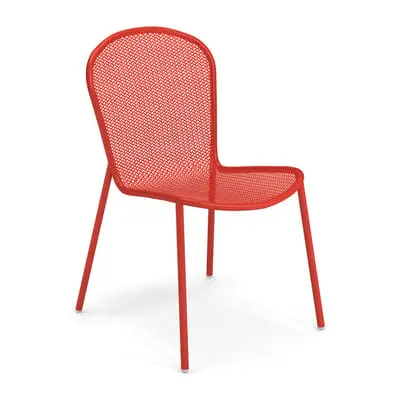 Emu - Chaise Ronda - Rouge - Acier - Designer Aldo Ciabatti