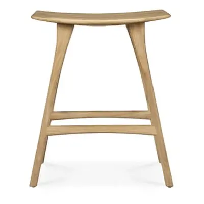 Ethnicraft - Tabouret de bar Osso - Bois naturel - Chêne massif - Designer Grain & Green