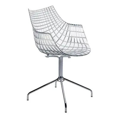 Driade - Fauteuil Meridiana - Transparent - Acier chromé - Designer Christophe Pillet