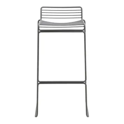 Hay - Tabouret haut empilable Hee - Gris - Acier laqué - Designer Hee Welling