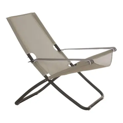 Emu - Chaise longue pliable inclinable Snooze - Marron - Tissu - Designer Marco Marin