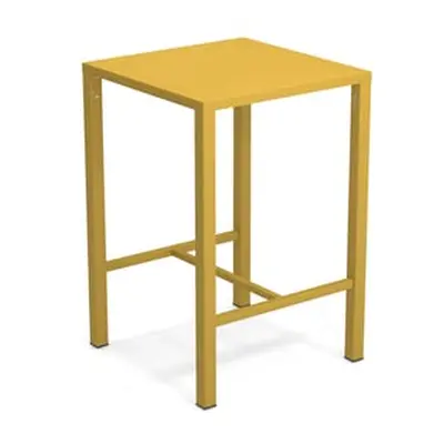 Emu - Table carrée Nova - Jaune - Acier verni - Designer Aldo Ciabatti