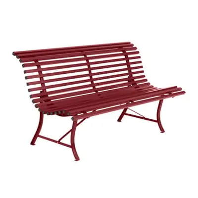 Fermob - Banc avec dossier Louisiane - Rouge - Acier électrozingué - Designer Studio Fermob