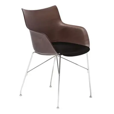 Kartell - Fauteuil Smart Wood - Bois naturel - Contreplaqué de frêne teinté foncé moulé - Design