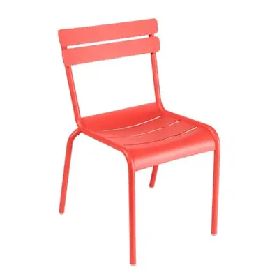 Fermob - Chaise empilable Luxembourg - Rouge - Aluminium laqué - Designer Frédéric Sofia