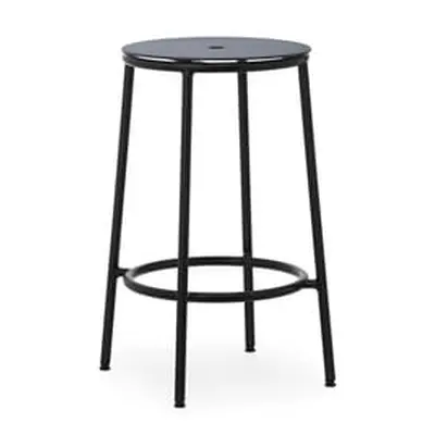 Normann Copenhagen - Tabouret de bar Circa - Noir - Aluminium - Designer Simon Legald