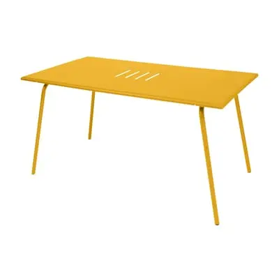 Fermob - Table rectangulaire Monceau - Jaune - Acier peint - Designer Studio Fermob