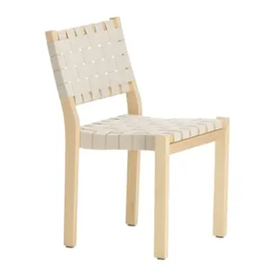 ARTEK - Chaise empilable Sangles - Blanc - Sangles en lin - Designer Alvar Aalto