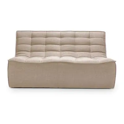 Ethnicraft - Canapé 2 places N701 - Beige - Mousse - Designer Jacques Deneef