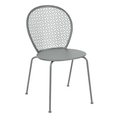 Fermob - Chaise empilable Lorette - Gris - Acier laqué - Designer Frédéric Sofia