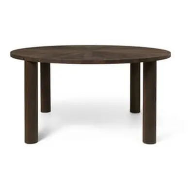 Ferm Living - Table ronde Post - Bois naturel - MDF plaqué chêne fumé