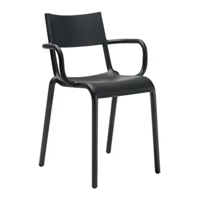 Kartell - Fauteuil empilable Generic - Noir - Polypropylène - Designer Philippe Starck