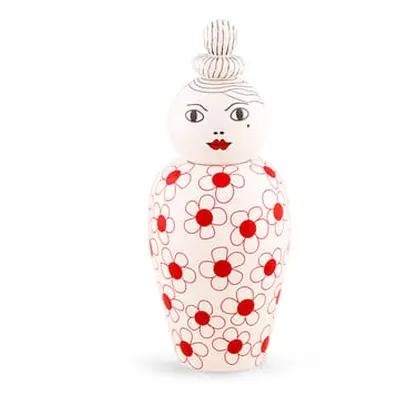 Seletti - Vase avec couvercle Canopie - Rouge - Porcelaine peinte - Designer Elena Cutolo