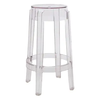 Kartell - Tabouret haut empilable Ghost - Transparent - Polycarbonate - Designer Philippe Starck