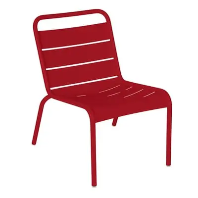 Fermob - Chaise lounge Luxembourg - Rouge - Aluminium - Designer Frédéric Sofia