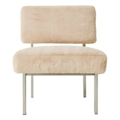 HK LIVING - Fauteuil rembourré Furry - Beige - Plume