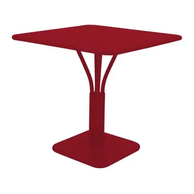 Fermob - Table carrée Luxembourg - Rouge - Aluminium laqué - Designer Frédéric Sofia