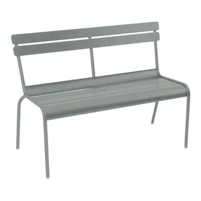 Fermob - Banc avec dossier Luxembourg - Gris - Aluminium laqué - Designer Frédéric Sofia