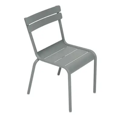 Fermob - Chaise enfant Luxembourg - Gris - Aluminiuml laqué - Designer Frédéric Sofia