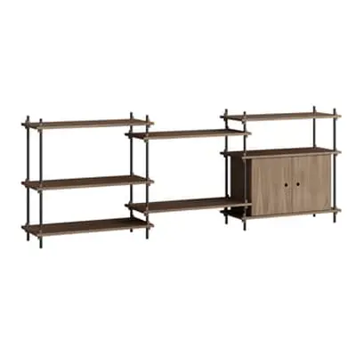 MOEBE - Etagère Shelving System - Marron - MDF placage chêne