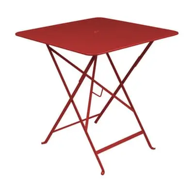 Fermob - Table carrée Bistro - Rouge - Acier laqué - Designer Studio Fermob