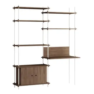 MOEBE - Bureau Shelving System - Marron - MDF placage chêne