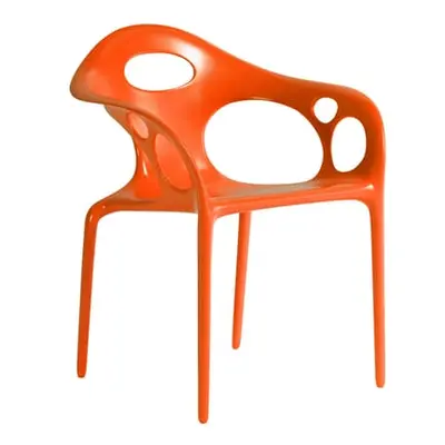 Moroso - Fauteuil empilable Supernatural - Orange - Fibre de verre - Designer Ross Lovegrove