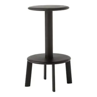 &tradition - Tabouret haut pivotant Massif - Noir - Chêne massif teinté - Designer Anderssen & V