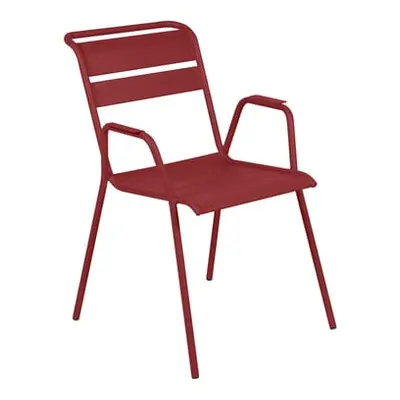 Fermob - Fauteuil empilable Monceau - Rouge - Acier peint - Designer Studio Fermob