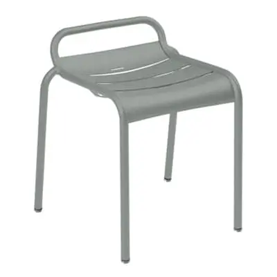 Fermob - Tabouret empilable Luxembourg - Gris - Aluminium peint - Designer Frédéric Sofia