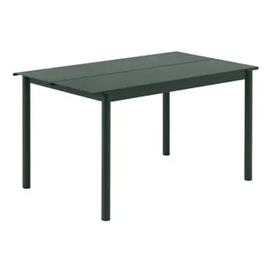 Muuto - Table rectangulaire Linear - Vert - Acier revêtement poudre - Designer Thomas Bentzen