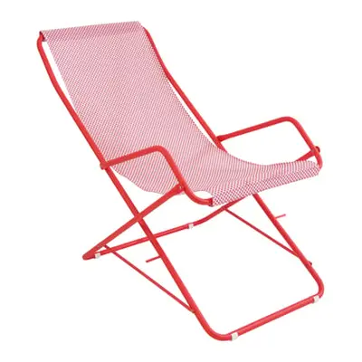 Emu - Chaise longue pliable Bahama - Rouge - Toile