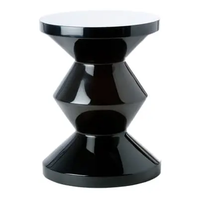 Pols Potten - Tabouret Zig Zag - Noir - Polyester laqué - Designer Pols Potten Studio