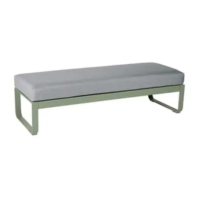 Fermob - Banc rembourré Bellevie - Gris - Tissu Outdoor Sunbrella - Designer Pagnon & Pelhaître