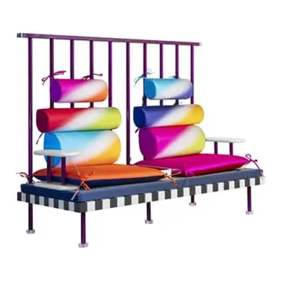 Memphis Milano - Canapé 2 places Night Tales - Multicolore - Plexiglass - Designer Masanori Umed