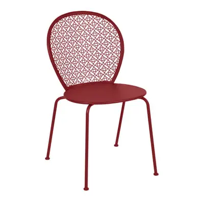 Fermob - Chaise empilable Lorette - Rouge - Acier laqué - Designer Frédéric Sofia