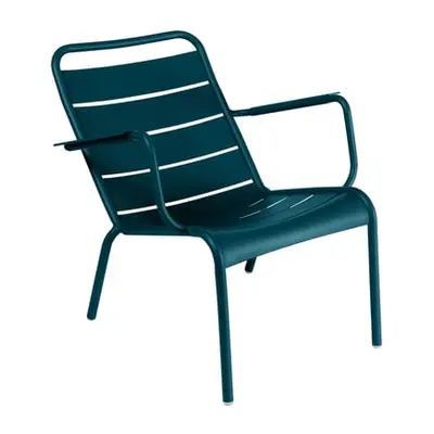 Fermob - Fauteuil bas Luxembourg - Bleu - Aluminium laqué - Designer Frédéric Sofia