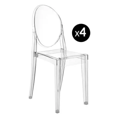 Kartell - Chaise empilable Ghost - Transparent - Polycarbonate 2.0 - Designer Philippe Starck