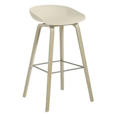 Hay - Tabouret de bar About a stool - Beige - Chêne savonné - Designer Hee Welling