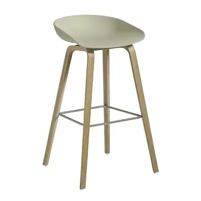 Hay - Tabouret de bar About a stool - Vert - Chêne savonné - Designer Hee Welling