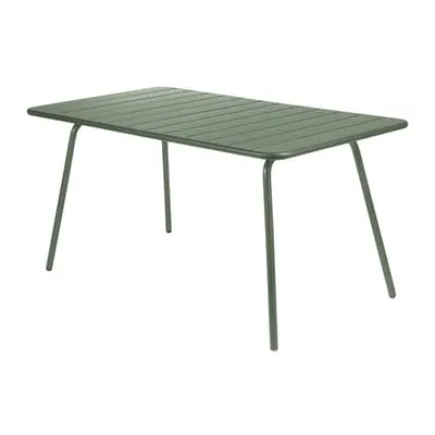 Fermob - Table rectangulaire Luxembourg - Vert - Aluminium laqué - Designer Frédéric Sofia