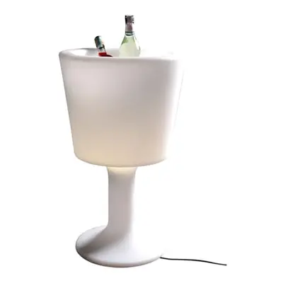 Slide - Tabouret haut lumineux Drink - Blanc - polyéthène recyclable - Designer Jorge Najera