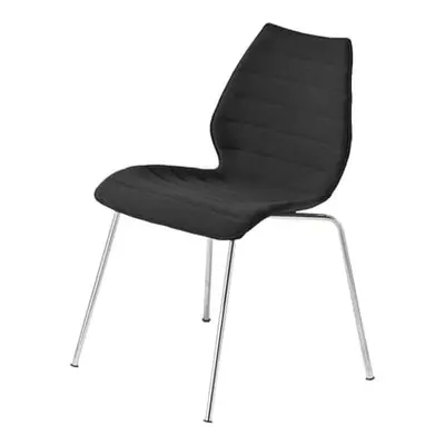 Kartell - Chaise empilable Maui - Noir - Tissu Trevira - Designer Vico Magistretti