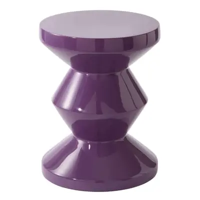 Pols Potten - Tabouret Zig Zag - Violet - Polyester laqué