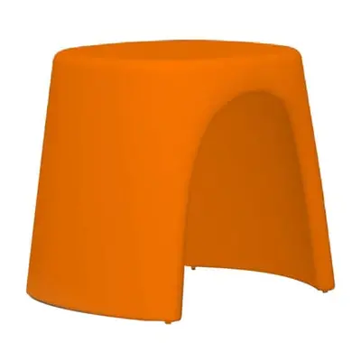 Slide - Tabouret empilable Amélie - Orange - polyéthène recyclable - Designer Italo Pertichini