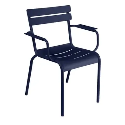 Fermob - Fauteuil empilable Luxembourg - Bleu - Aluminium laqué - Designer Frédéric Sofia