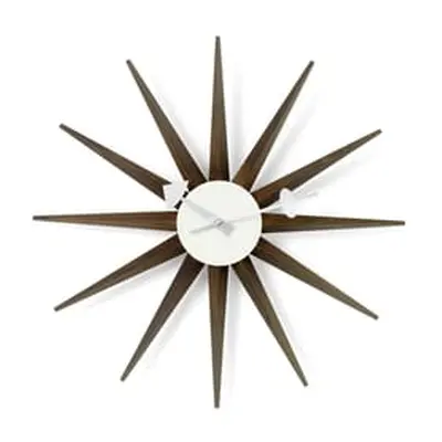 Vitra - Horloge Nelson Clock - Bois naturel - Noyer massif - Designer George Nelson