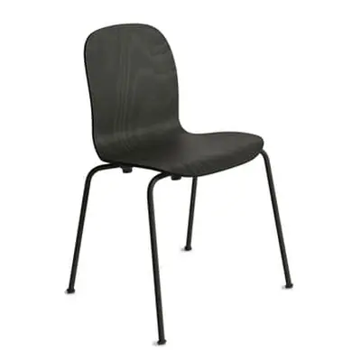 Cappellini - Chaise empilable Tate - Noir - Contreplaqué de hêtre teinté - Designer Jasper Morri