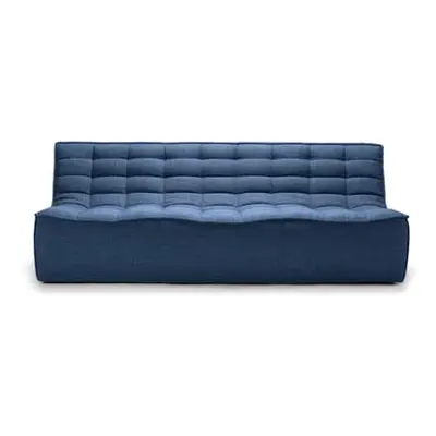 Ethnicraft - Canapé 3 places ou + N701 - Bleu - Mousse - Designer Jacques Deneef