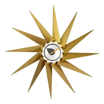 Vitra - Horloge murale Nelson Clock - Or - Laiton - Designer George Nelson